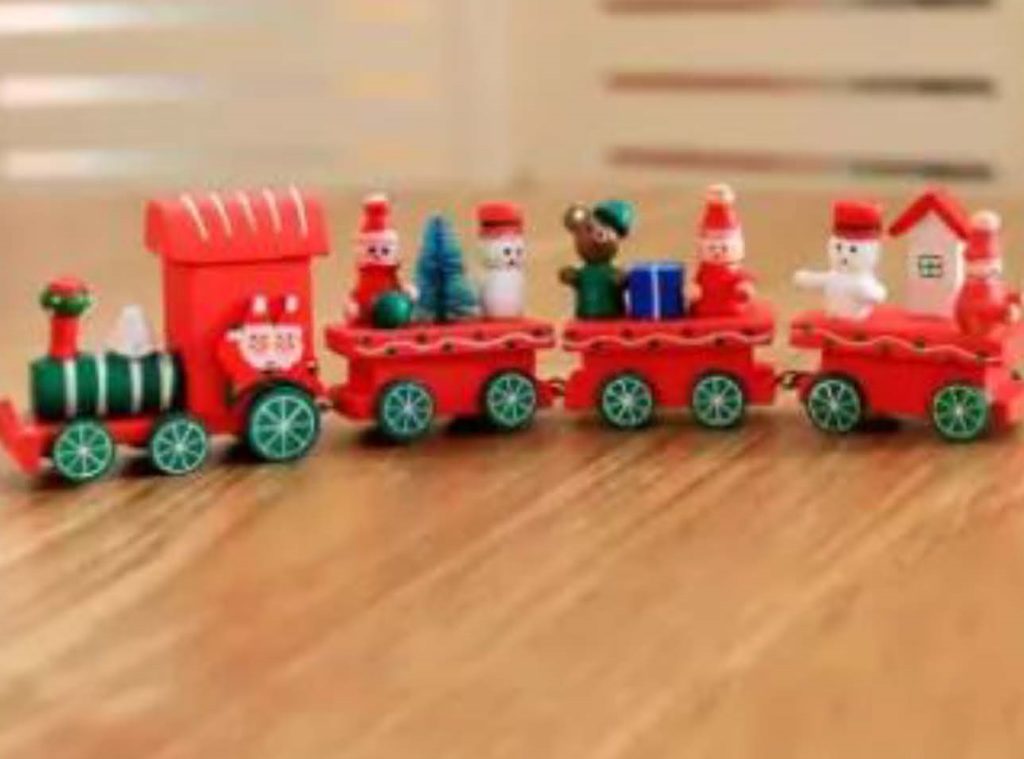 Wooden Christmas Train by Lazada