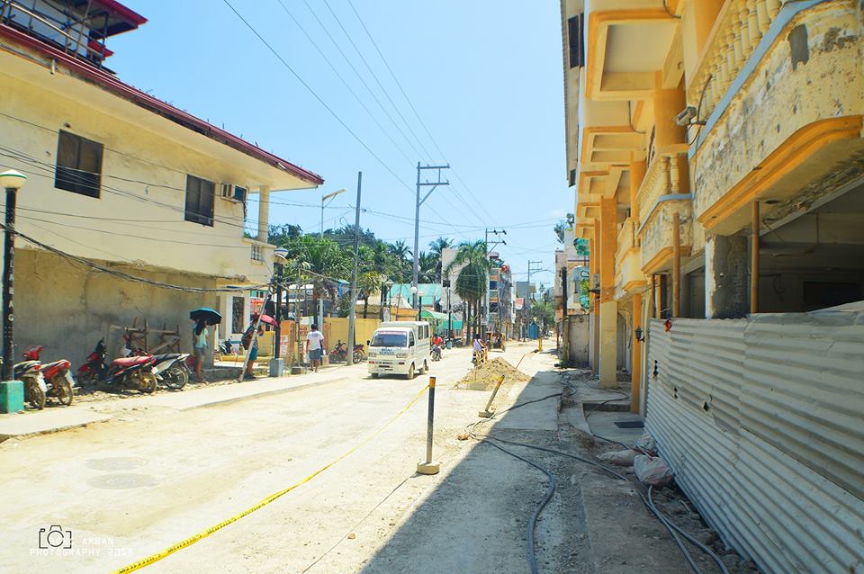 Boracay's New Roads during rehabilitation 