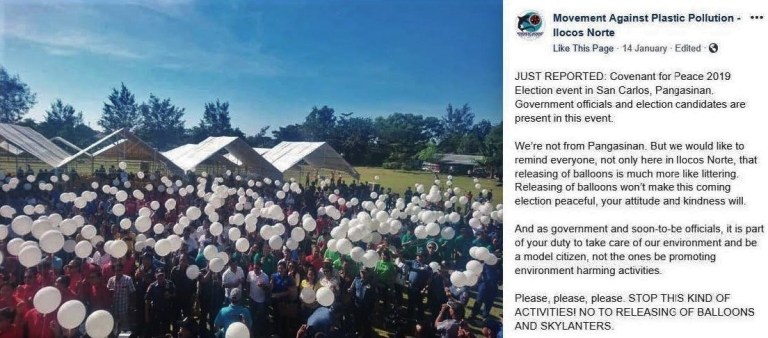 Ilocos Norte Convent For Peace 2019 Election Releases Balloon Confetti