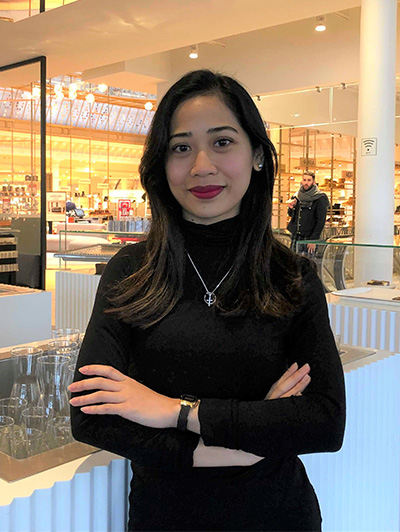 Shela Cahilig-Berger Manager Rose Bakery Paris - Le Bon Marché, France. Duration in Country of Residence: 4 years