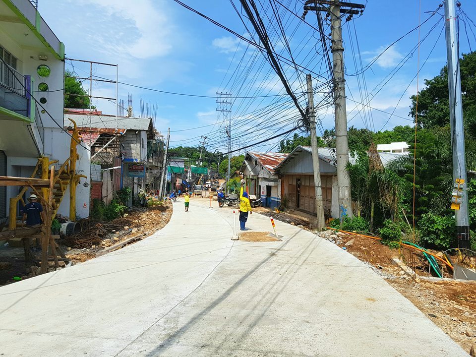 Roadworks in Boracay during closure