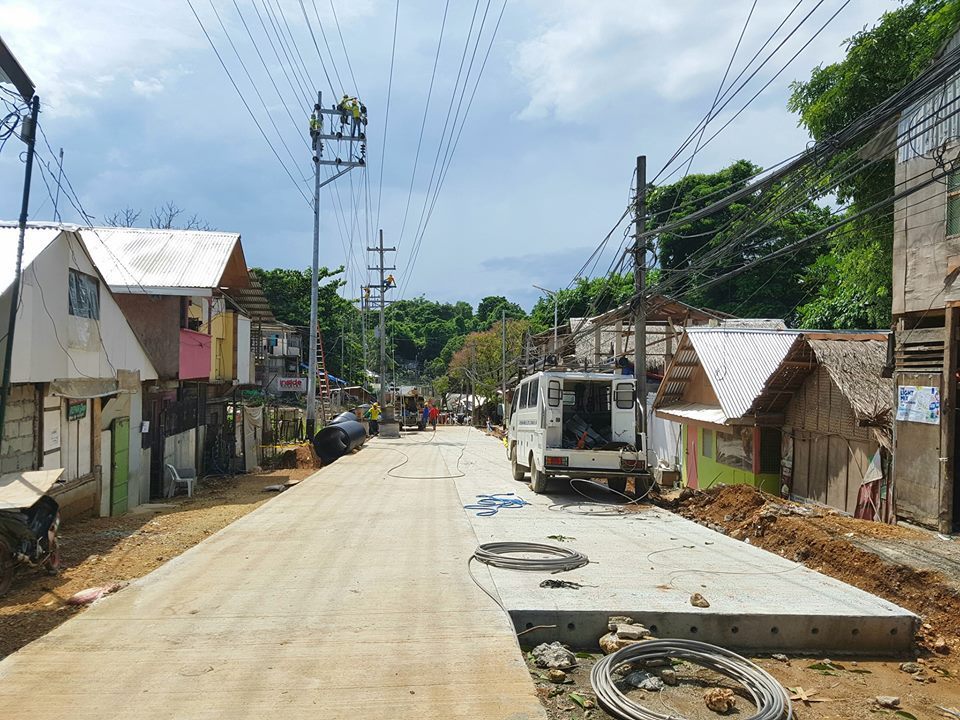 Roadworks in Boracay during closure