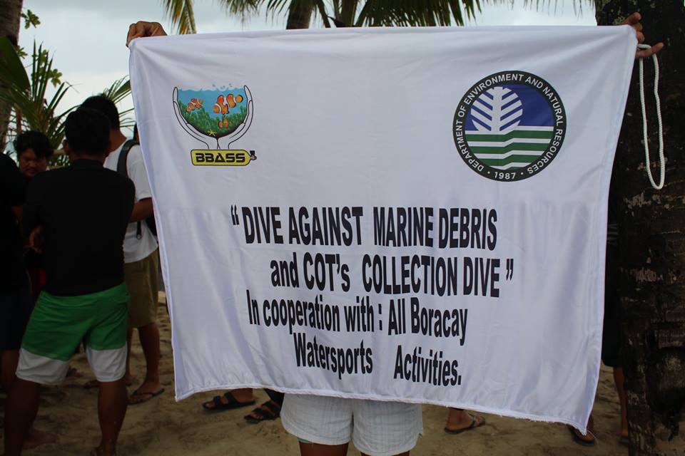 Boracay Divers in underwater clean-up Oct 2018