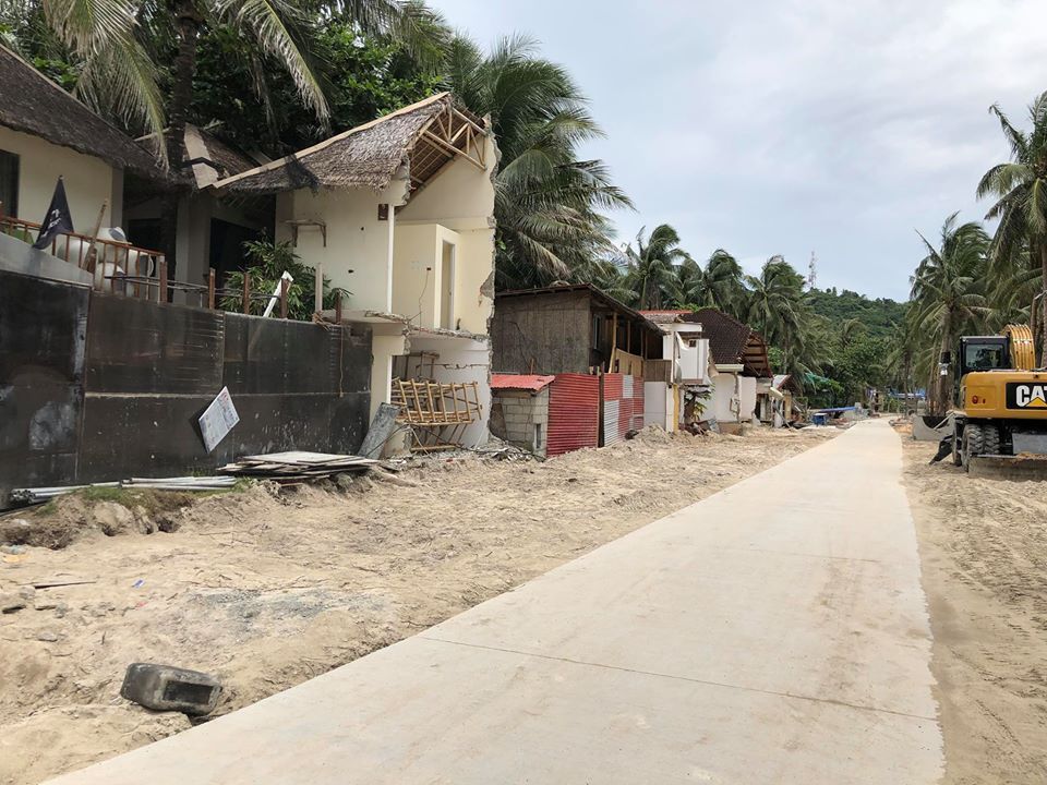 Inside Boracay: Week 15 Circumferential Road showing remains of residents properties. Photo Courtesy of Marissa Jason Gabriel