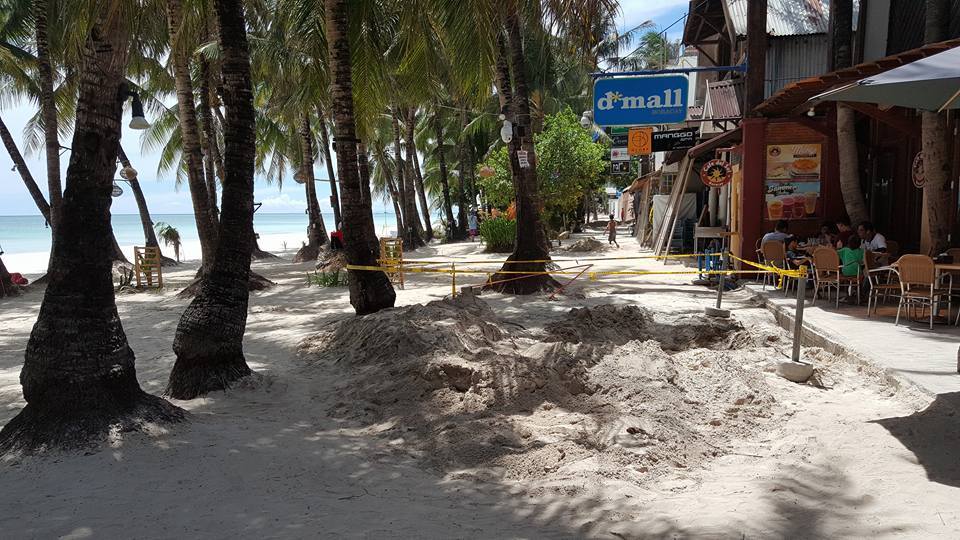 Inside Boracay: Week 5 Work starts on the beachfront Drainage Pipe. Courtesy of Rhinna Palmer