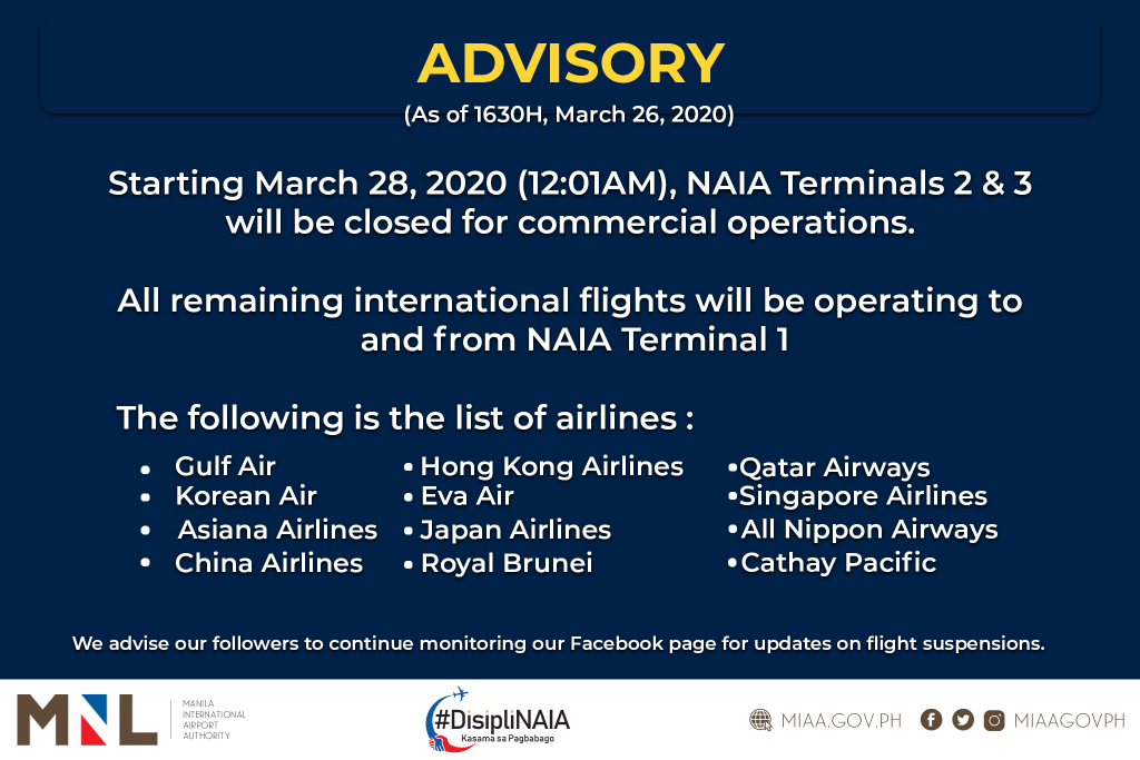 Philippine International Departures Update