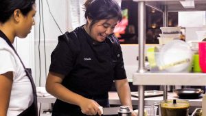 Claudine Mendoza, who works for a food business called Spice Grounds Siargao.  She showcased Coastal Italian cuisine.