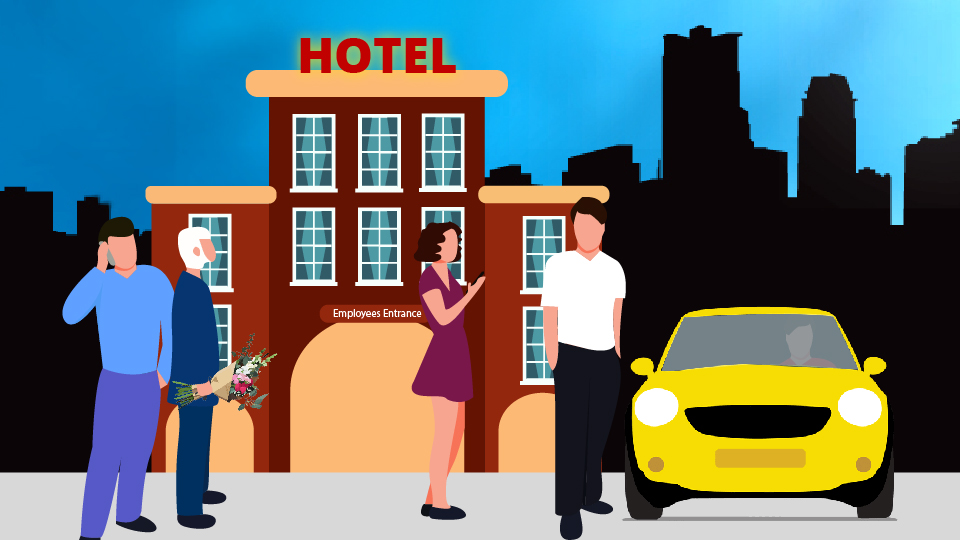people waiting outside a hotel. Article 10 signs you are dating a hotelier by MY RANGGO Hospitality Magazine
