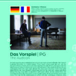 Poster giving synopsis for the European film Das Vorspiel (The Audition), an entry in the Cine Europa 24 Film Festival