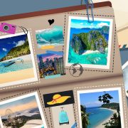 Suitcase with photos of Philippine tourism destinations open at June 2021 Top Hospital Trends 2023