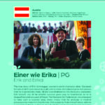 Poster giving synopsis for the European film Einer wie Erika (Erik and Erika) an entry in the Cine Europa 24 Film Festival