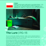 Poster giving synopsis for the European film The Lure, an entry in the Cine Europa 24 Film Festival