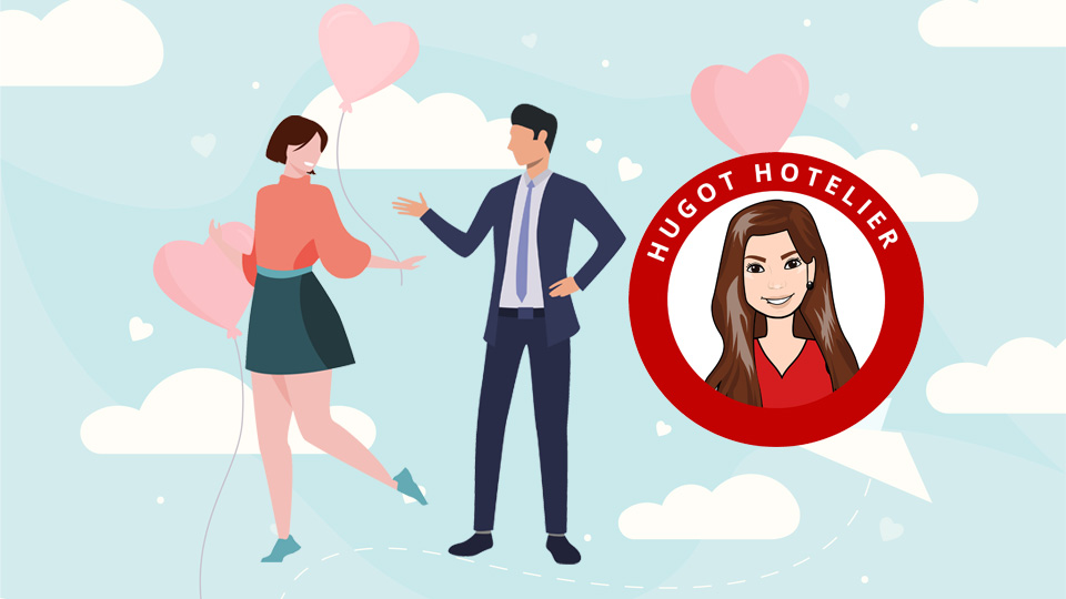 Man and woman surrounded by love hearts: Article 10 Reasons Why Hoteliers Make the Best Life Partners by MY RANGGO Hospitality Magazine