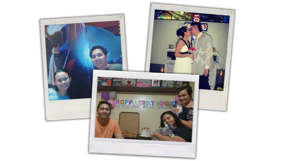 three photos of a hotelier couple, Alba and Deo who met and fell in love at work. Article Hotelier Love Stories by MY RANGGO Hospitality Magazine Philippines