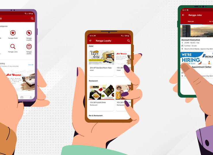 Three phone screens showing the different features and functions of the RANGGO App. Article: Introducing the RANGGO App Features
