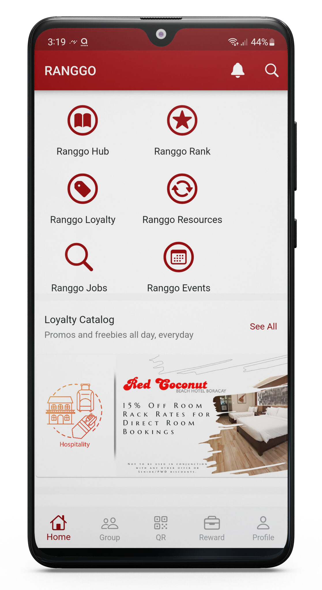 Home Screen of the RANGGO App showing it's functions including RANGGO Events. How to Create and Share Events MY RANGGO Hospitality Magazine Philippines