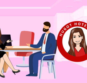 Hugot Hotelier avatar sitting at a table with an Interviewer. Article cover image Interview Do's and Don'ts, part 3 of the Get Hired Series