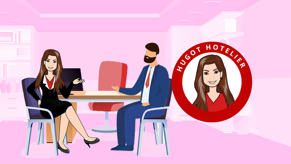 Hugot Hotelier avatar sitting at a table with an Interviewer. Article cover image Interview Do's and Don'ts, part 3 of the Get Hired Series