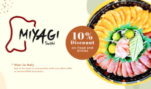 Loyalty Deal from Miyagi Sushi Quezon City Manila RANGGO App Partner Directory