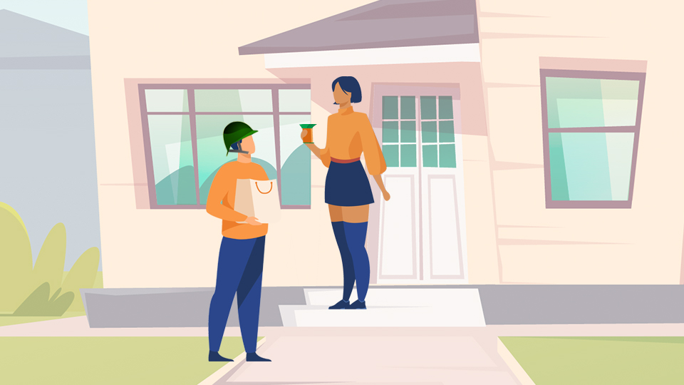 A girl standing in front of her house tipping a food delivery driver: 8 ways being a hotelier has changed me by MY RANGGO Hospitality Magazine Philippines