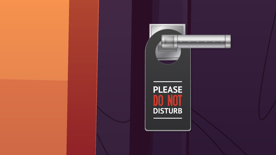 International Housekeeping Week, image of a hotel door handle with a "Do Not Disturb" Card on it