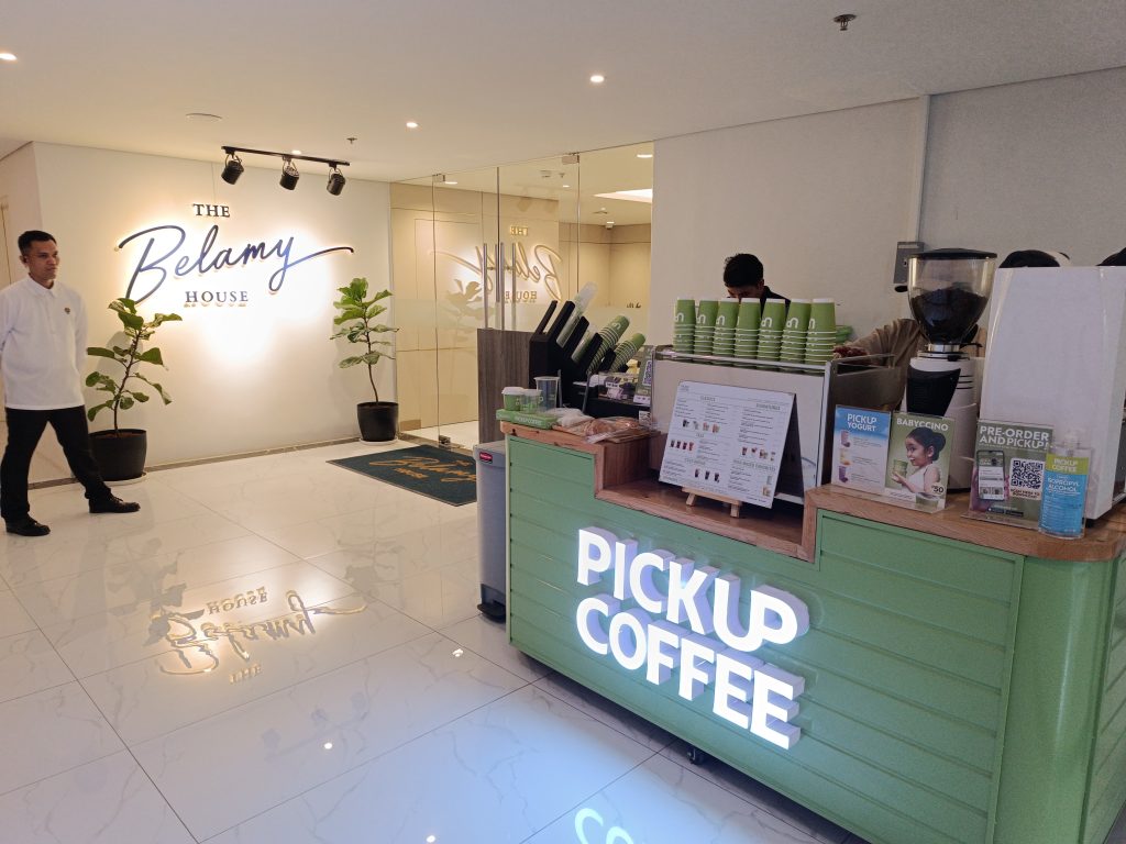 Pick Up Coffee kiosk in the lobby of The Belamy Hotel, Makati Philippines by MY RANGGO Hospitality Magazine Philippines